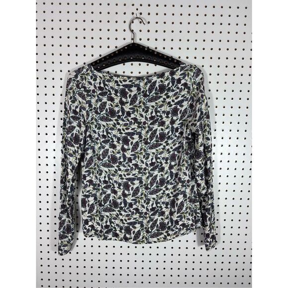 J.Crew drapey boatneck floral top size Xs - Picture 1 of 8